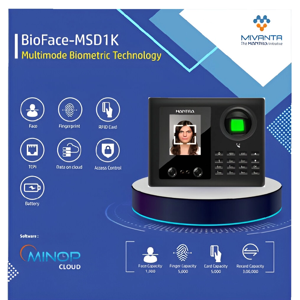 Mivanta BioFace MSD1K Face Time Attendance | Access Control Terminal Biometric view 3